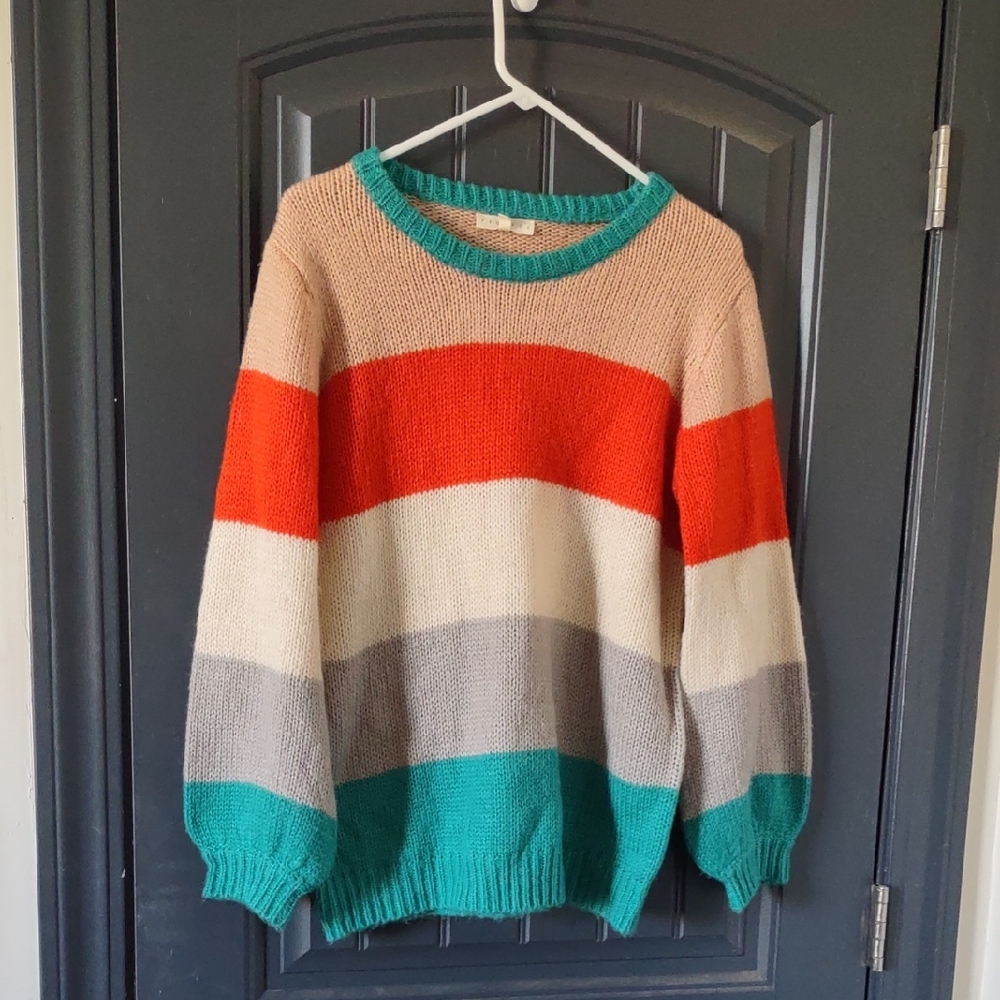 Vici Promesa Multicolor Striped Sweater